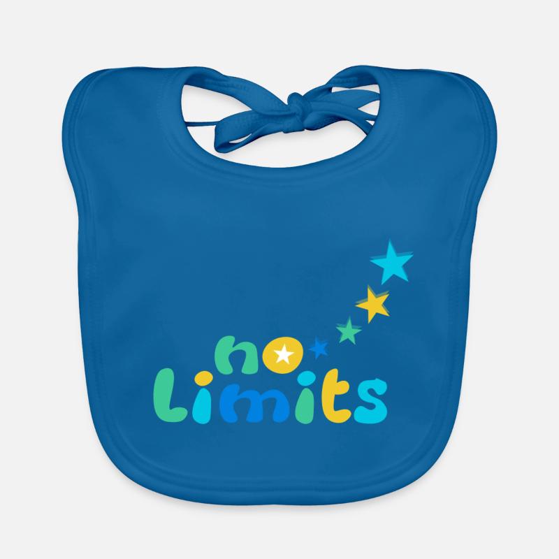 No limits Blue-Green Organic Baby Bibs