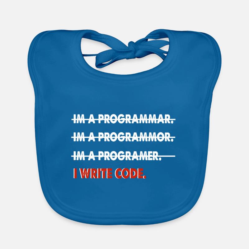 Coder coder funny gift Organic Baby Bibs