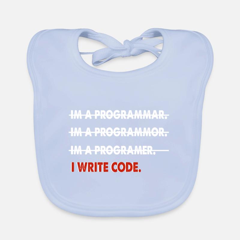 Coder coder funny gift Organic Baby Bibs