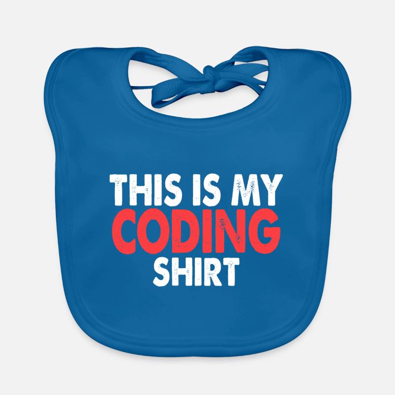 Coding - Baby Bio-Lätzchen - Pfauenblau