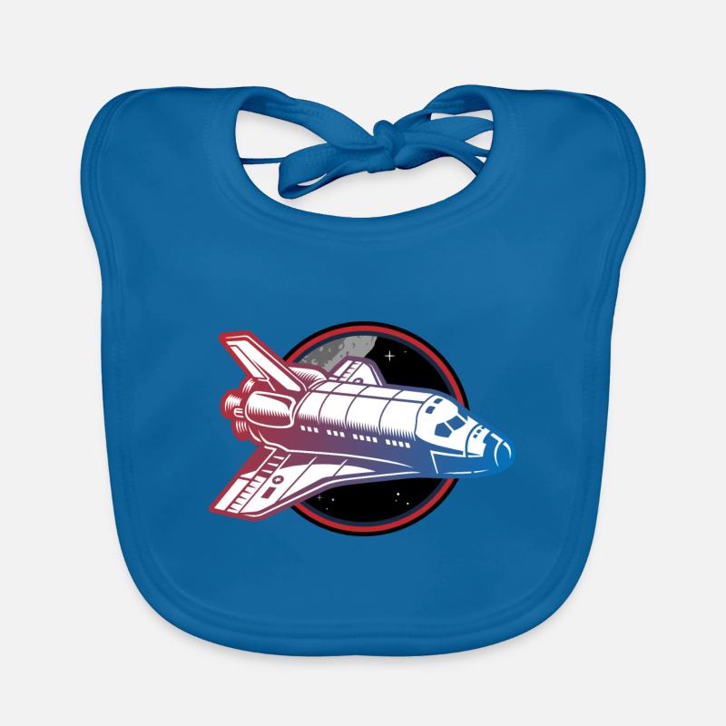 spaceship space shuttle Organic Baby Bibs