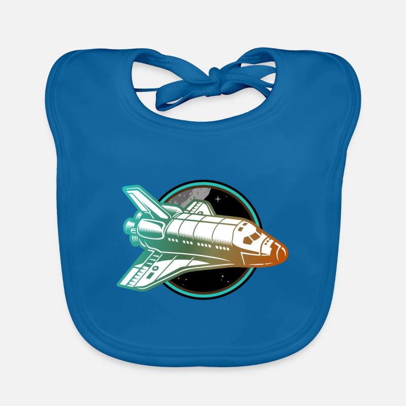spaceship space shuttle Baby Bio-Lätzchen