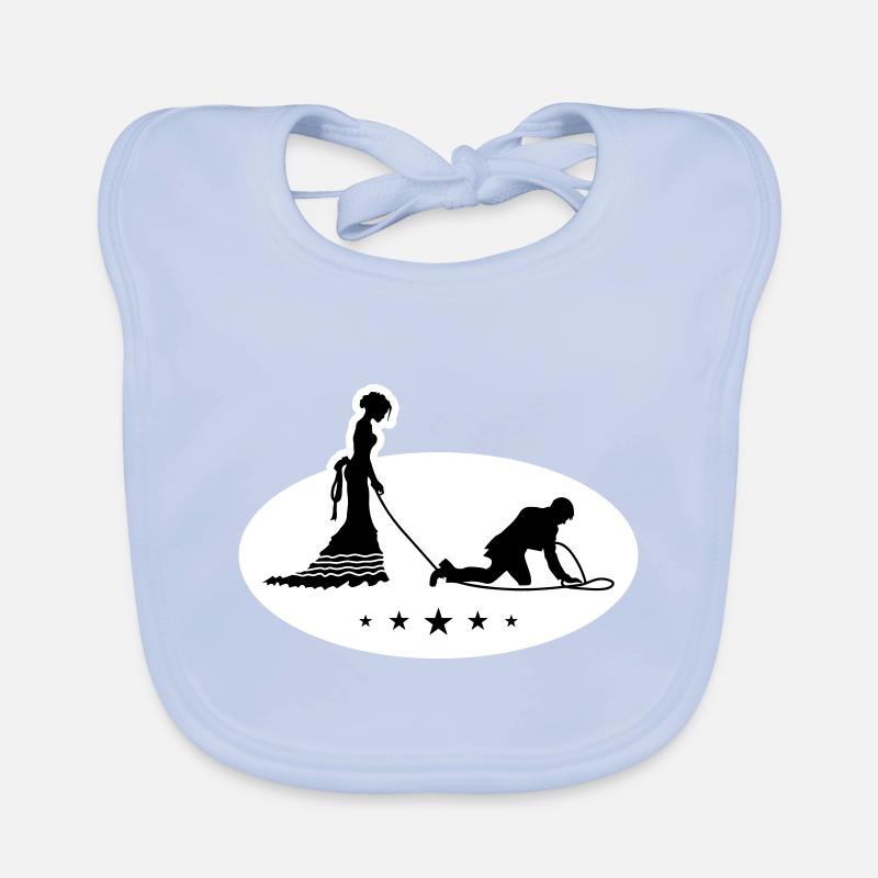 Wedding Newlyweds Leash Organic Baby Bibs