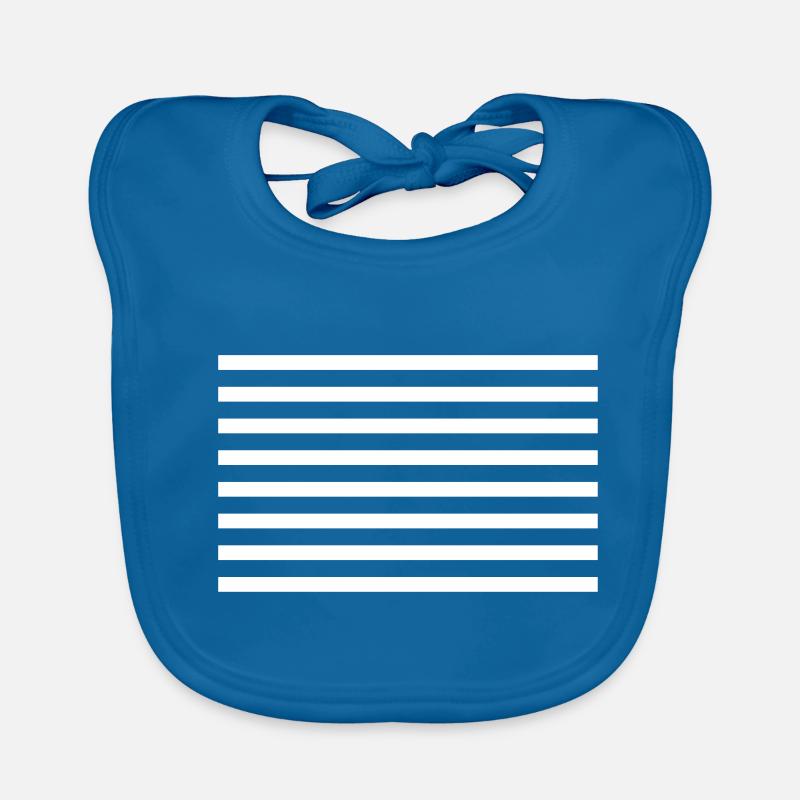 Lines pattern horizontal Organic Baby Bibs