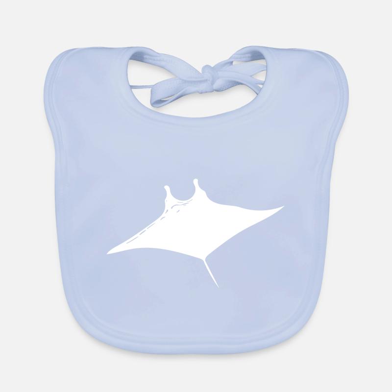 Manta Rays Vector Style Organic Baby Bibs