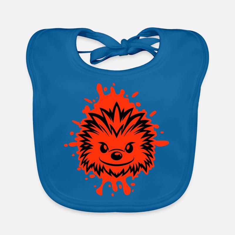 Hedgehog Comic Organic Baby Bibs