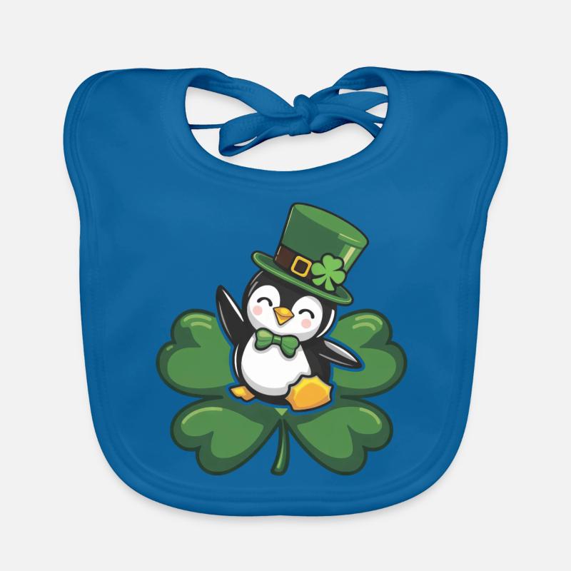 Pingouin de la Saint-Patrick : mignon Bavoir bio Bébé