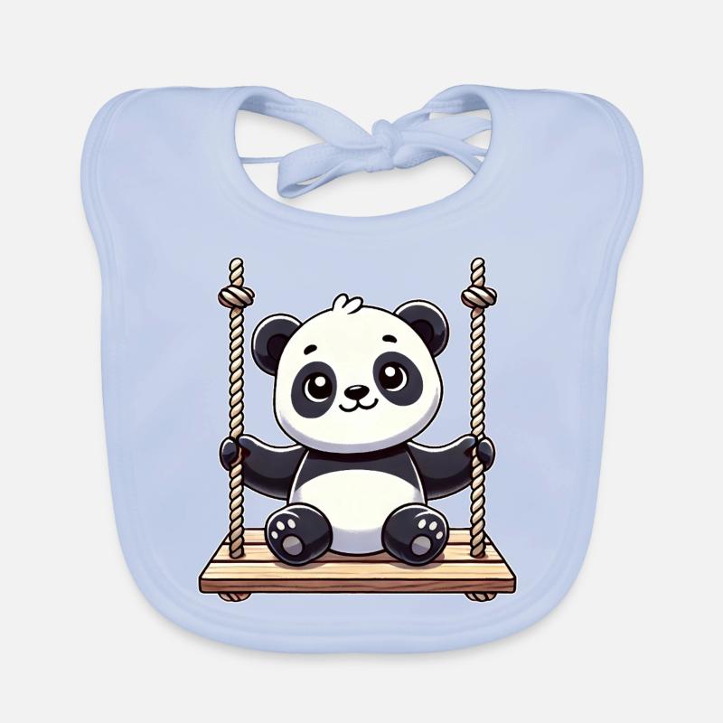 Mignon Panda Swing Dessin Animé Design Bavoir bio Bébé