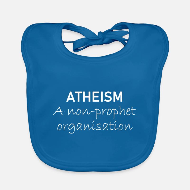 Atheism White Organic Baby Bibs
