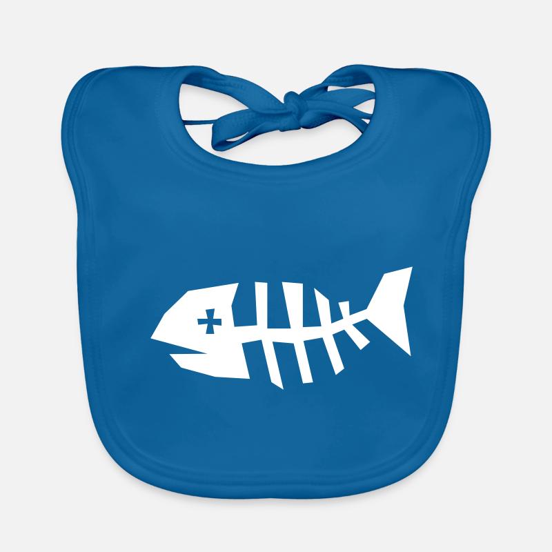 Squelette d'os de poisson Bavoir bio Bébé
