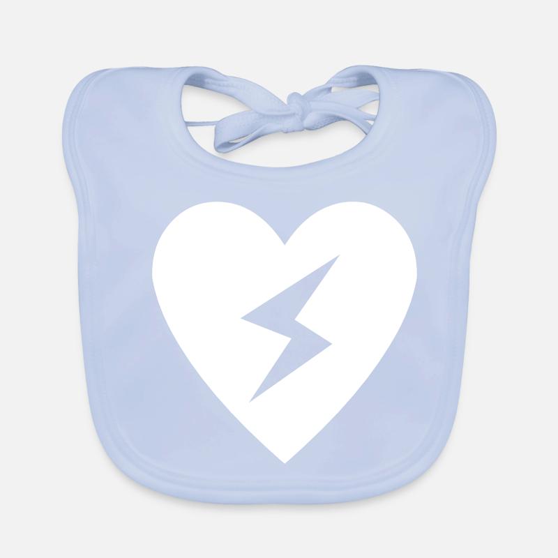 Herz Blitz Baby Bio-Lätzchen