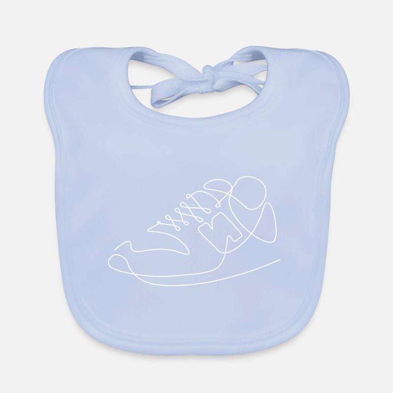 cool sneaker urban shoe illustration Organic Baby Bibs