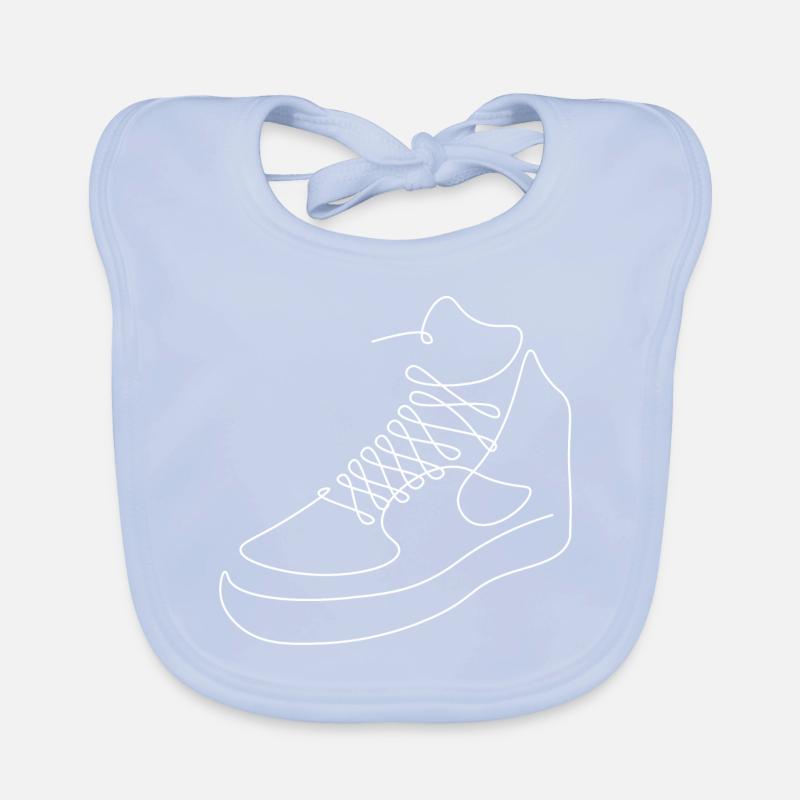cool sneaker urban shoe illustration Organic Baby Bibs