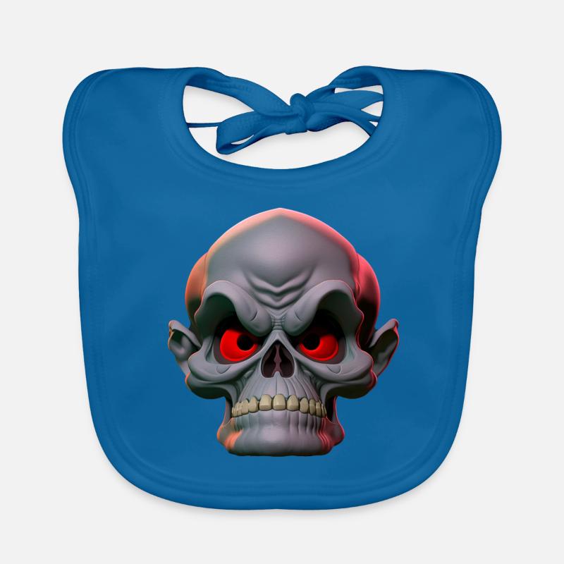 grumpy skull Organic Baby Bibs