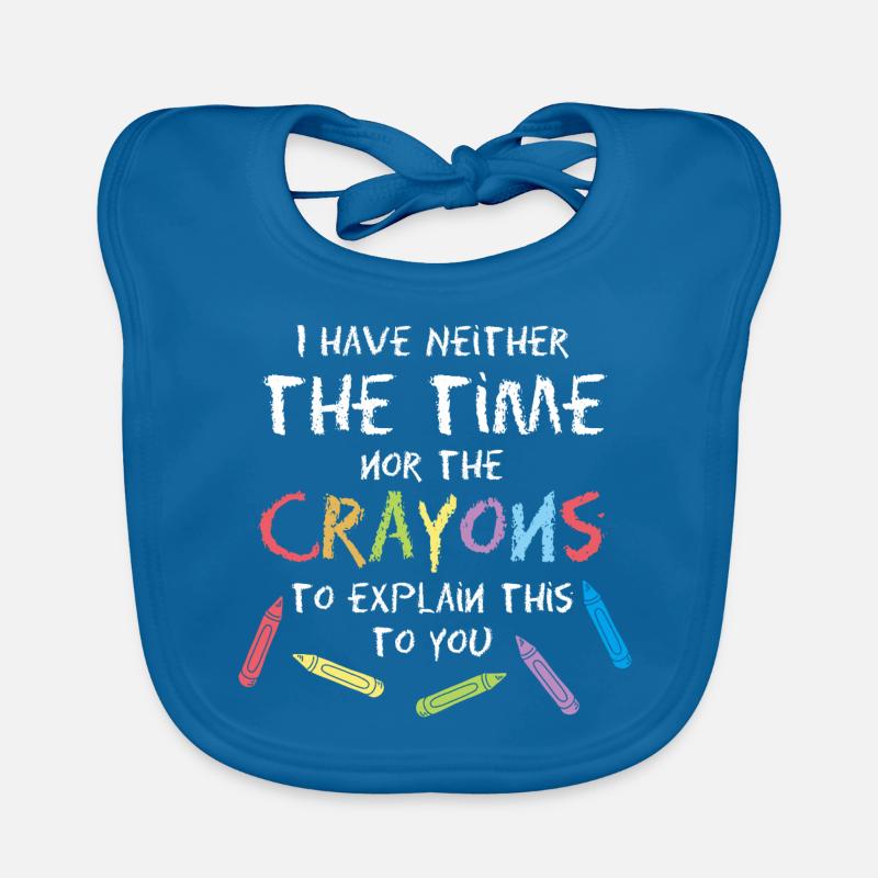 Crayons Graphic Organic Baby Bibs