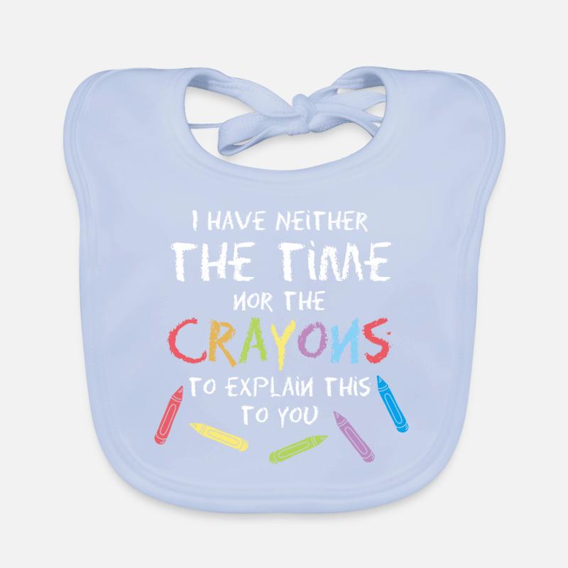 Crayons Graphique Bavoir bio Bébé