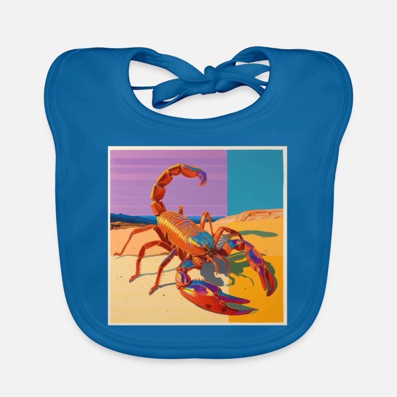 scorpion, bunt, tier, geschenk, geschenkidee Baby Bio-Lätzchen