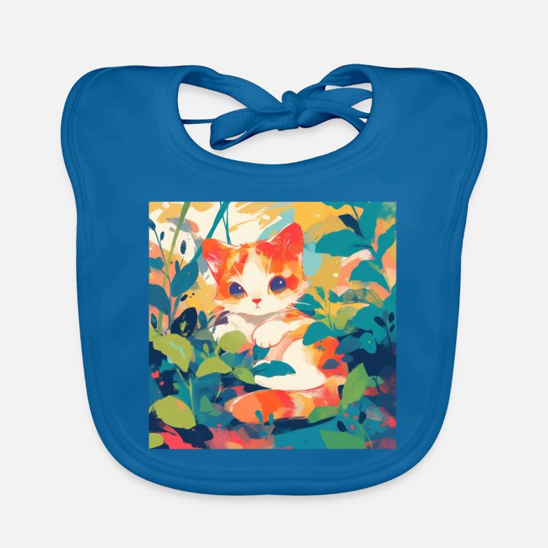 Chat, Motif De Chat Bavoir bio Bébé