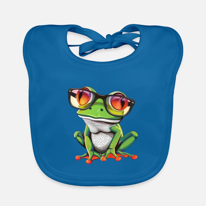 Frog, frogs, sunglasses, summer, gift Organic Baby Bibs