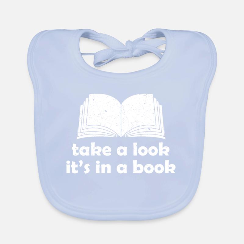 take a Look it's in a Book Graphic Organic Baby Bibs