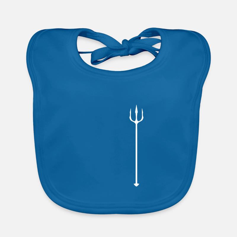 Trident sait - Bavoir bio Bébé - bleu paon