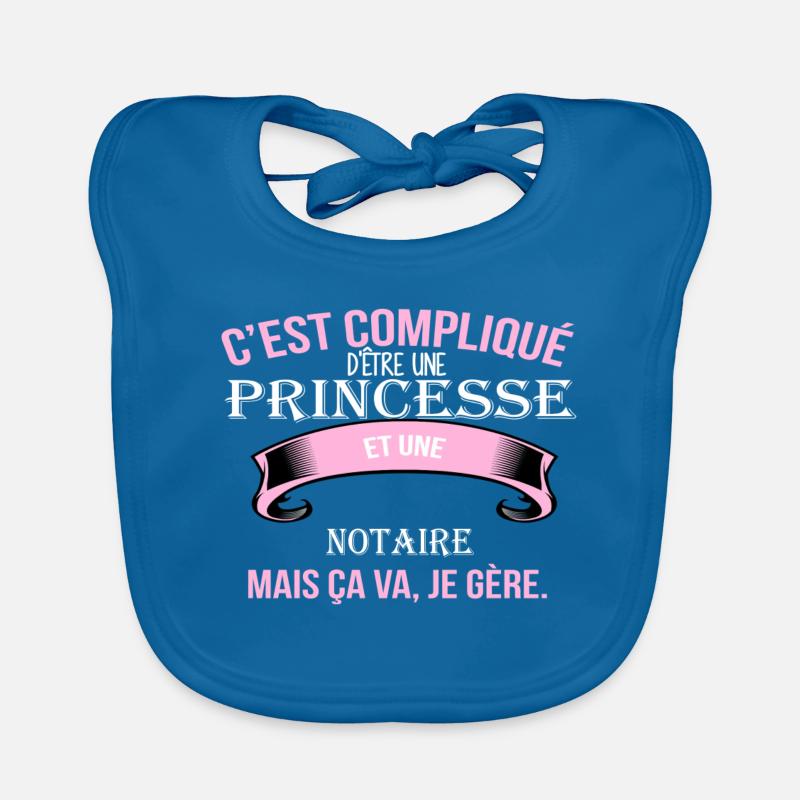 Notaire - Bavoir bio Bébé - bleu paon