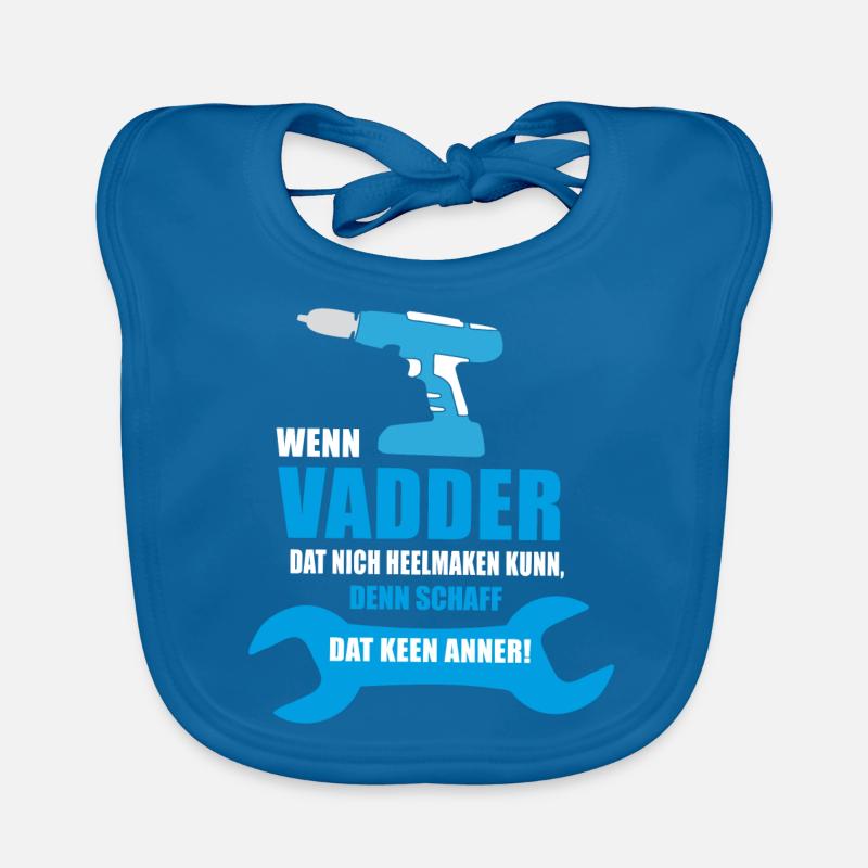 Vadder | Vaddern | Plattdeutsch Vatertag Geschenk Baby Bio-Lätzchen