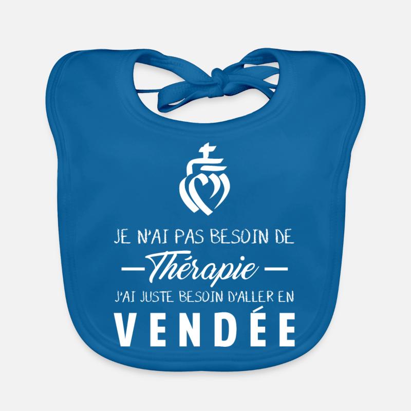 Thérapie Vendée - Bavoir bio Bébé - bleu paon