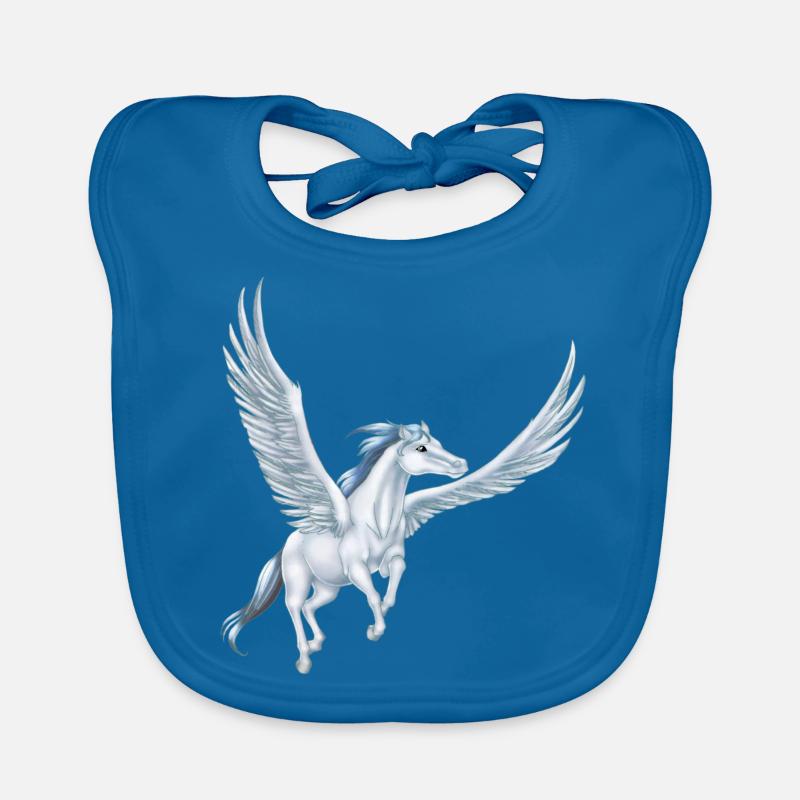 Pegasus 12 (remake de 3) - Bavoir bio Bébé - bleu paon