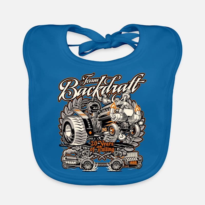 Team Backdraft, 20 years of Pulling. Organic Baby Bibs