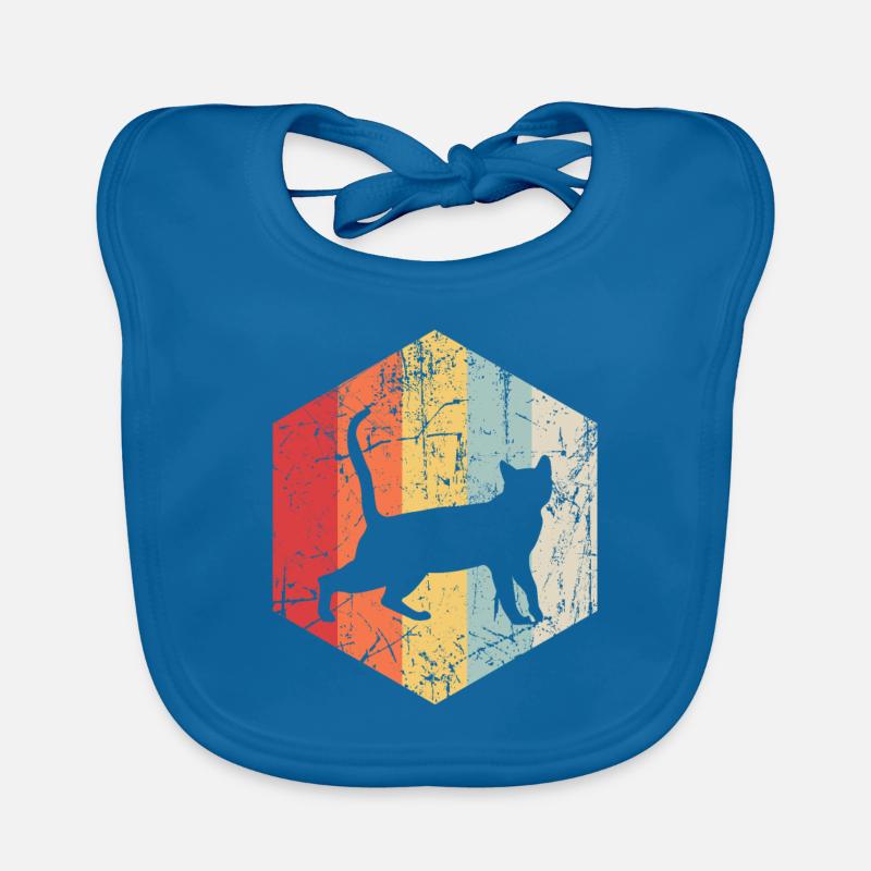 Chat rétro Bavoir bio Bébé