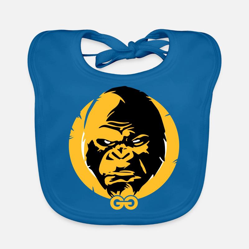 Big grim gorilla head Organic Baby Bibs