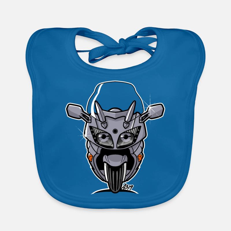 FJR silverstorm - Bavoir bio Bébé - bleu paon