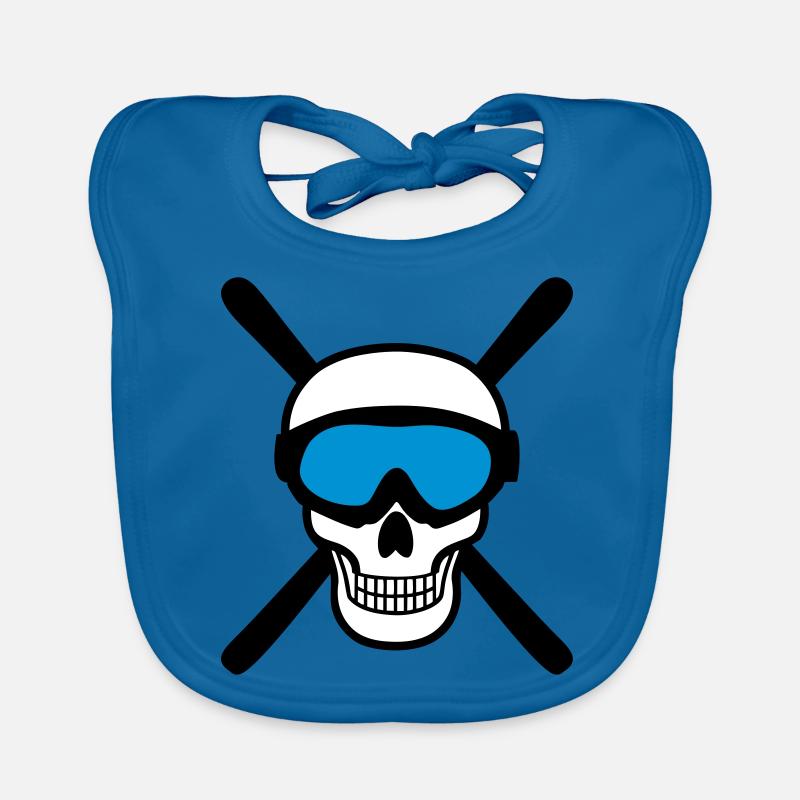 Skiing Skull Organic Baby Bibs