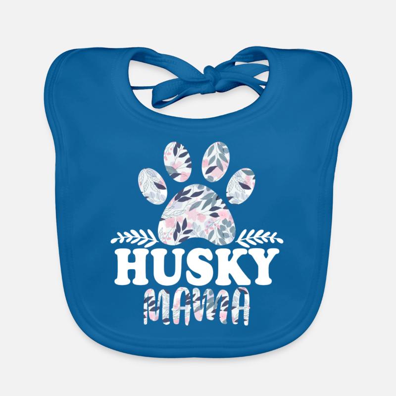 Husky Mama - Baby Bio-Lätzchen - Pfauenblau
