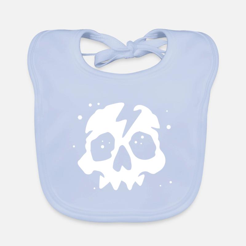 Lightning Skull Organic Baby Bibs