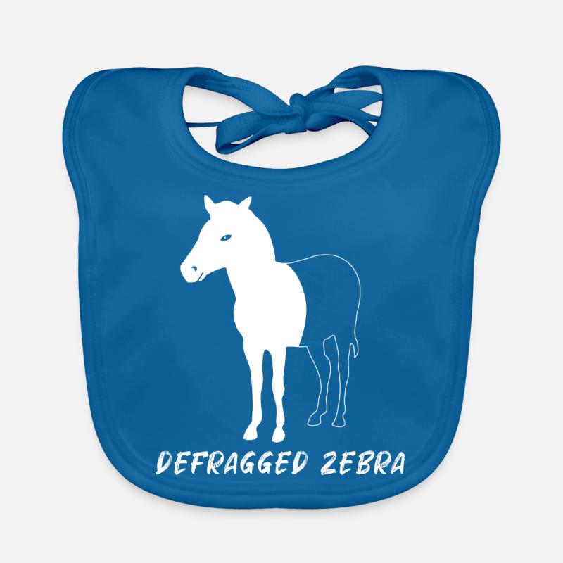 Defragged Zebra Admin Geek Programmer Gift Organic Baby Bibs