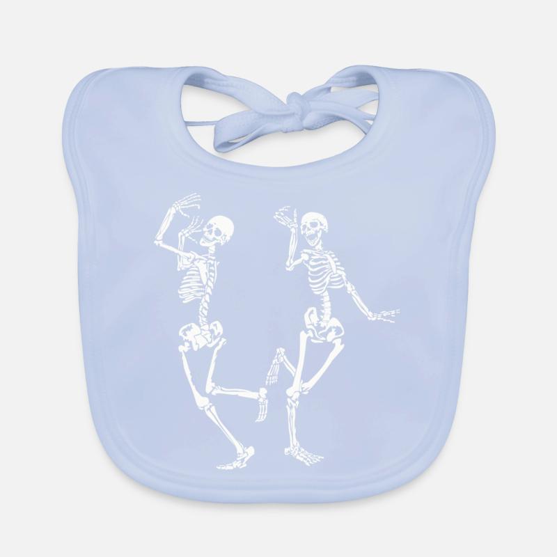 Death Dance Macabres Skeleton Halloween Costume Organic Baby Bibs