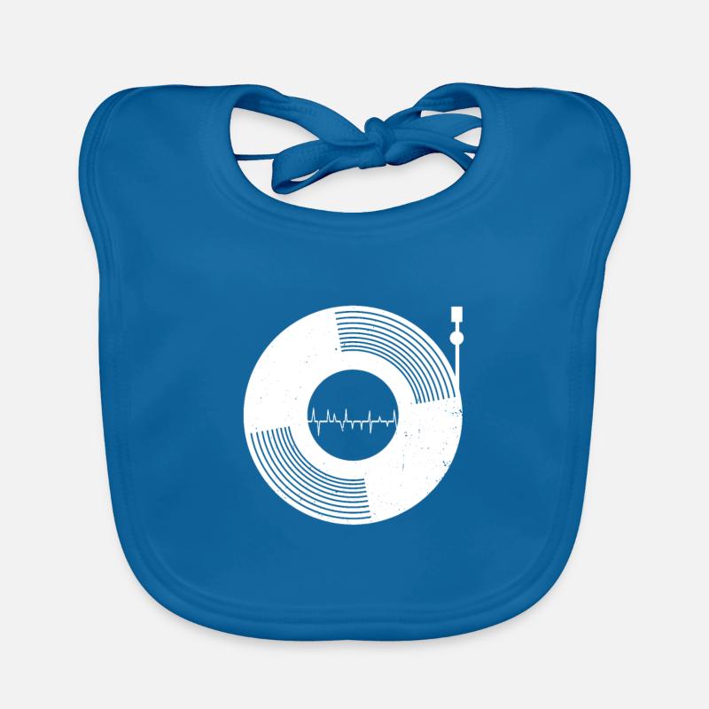 Disques de disques cadeau - Bavoir bio Bébé - bleu paon