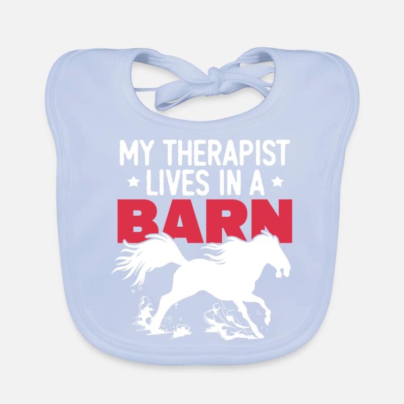 Mon thérapeute vit dans une grange Bavoir bio Bébé