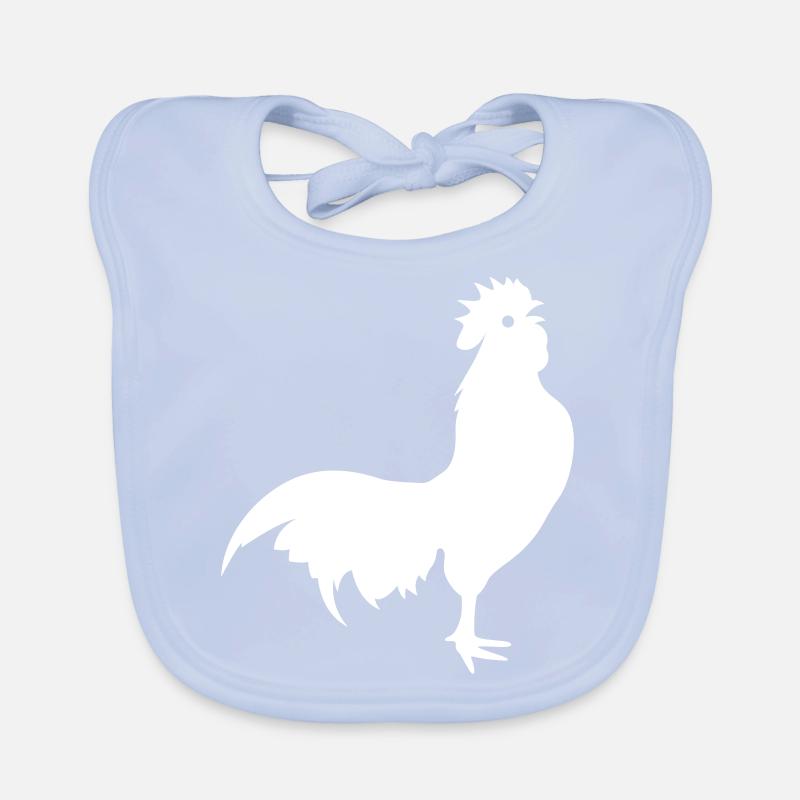 Silhouette d’animal coq Bavoir bio Bébé