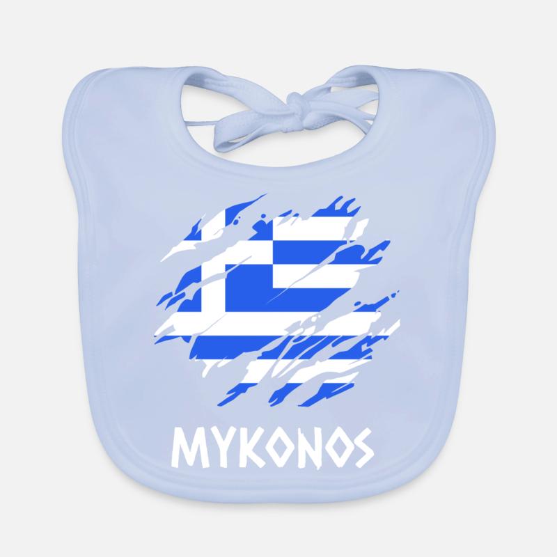 Mykonos Grèce Bavoir bio Bébé