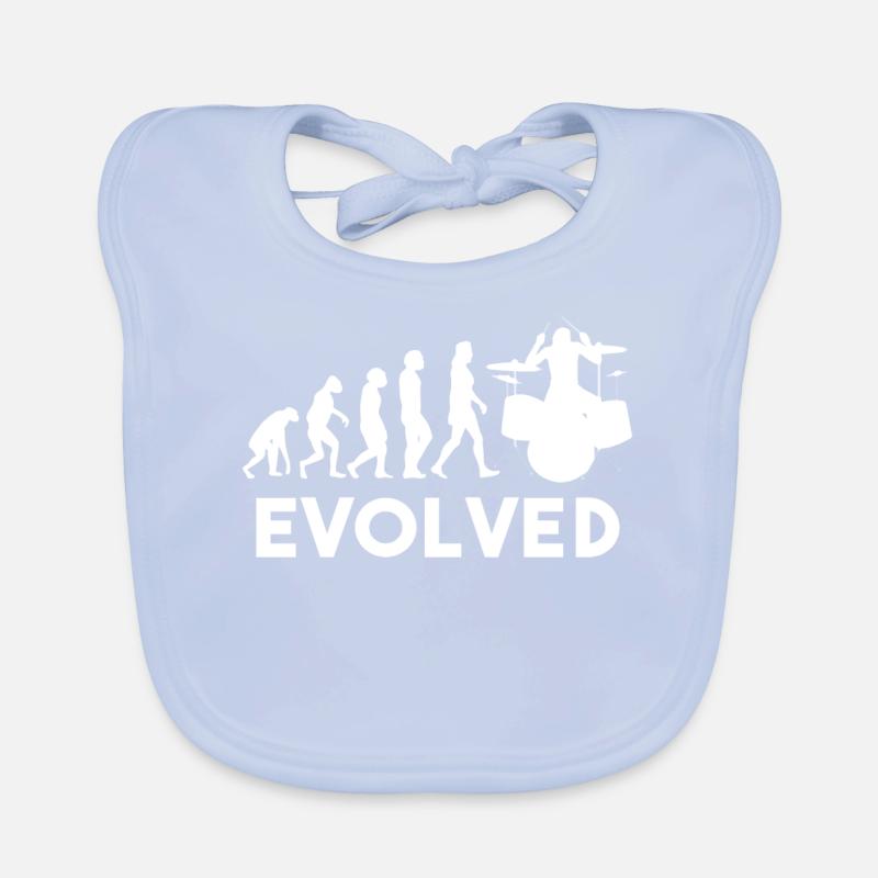 Drummer Schlagzeug Evolution Baby Bio-Lätzchen