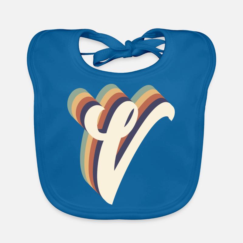 Letter V Organic Baby Bibs