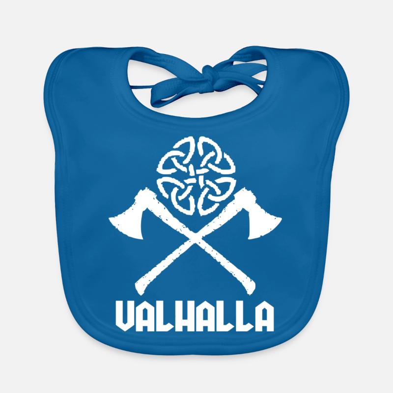 Valhalla - Baby Bio-Lätzchen - Pfauenblau