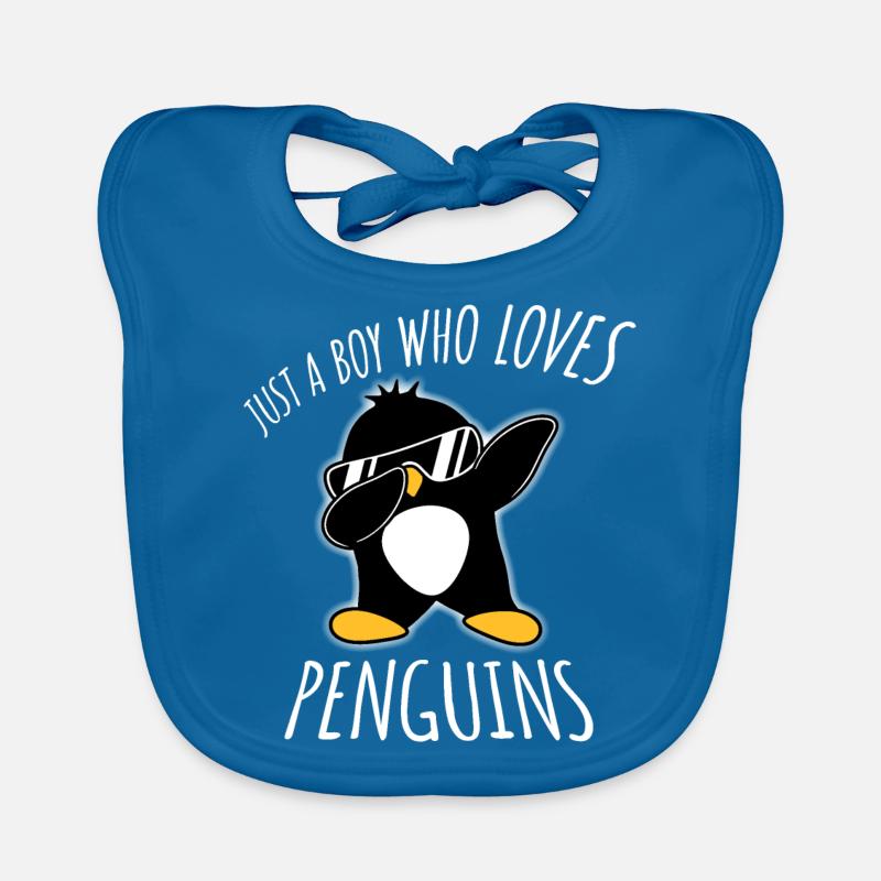 Just A Boy Who Loves Penguins Dabbing Penguin Dab Organic Baby Bibs