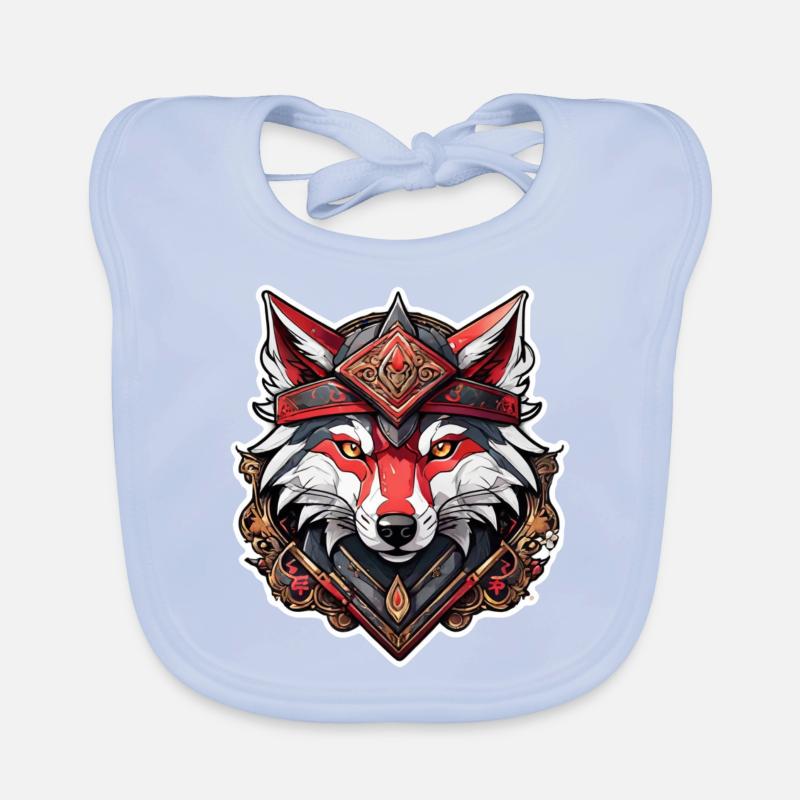 Wolf Tattoo Organic Baby Bibs