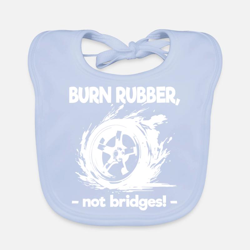 Burn Rubber Burnout Auto Tuning Car Drifting Drift Baby Bio-Lätzchen