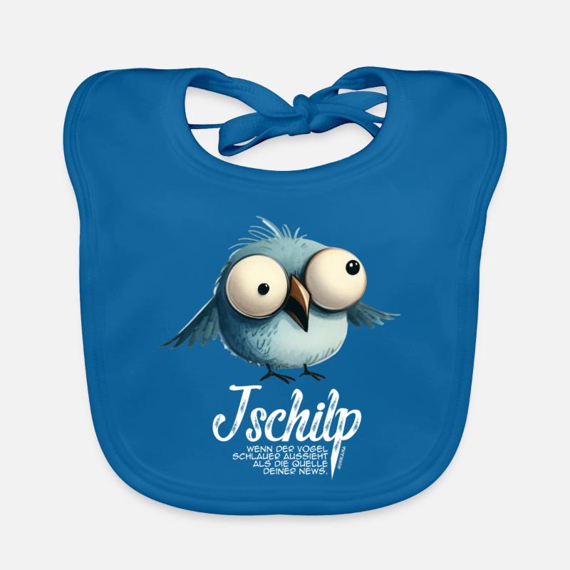 Mimikama Tschilp Vogel Baby Bio-Lätzchen
