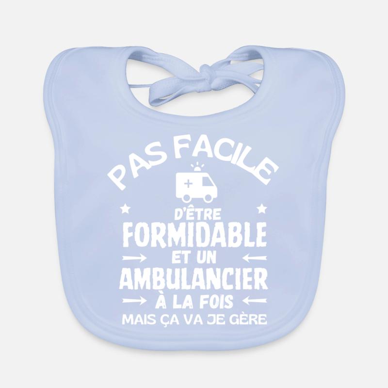 AMBULANCIER FORMIDABLE Bavoir bio Bébé